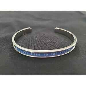 Luca + Dani Autism Awareness Blue Cuff Bracelet Live Life To The Fullest